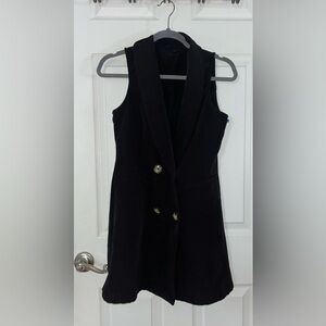 SHEIN Elegant Black Vest Dress Small